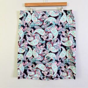 Talbots Paisley Pencil Skirt size 14P